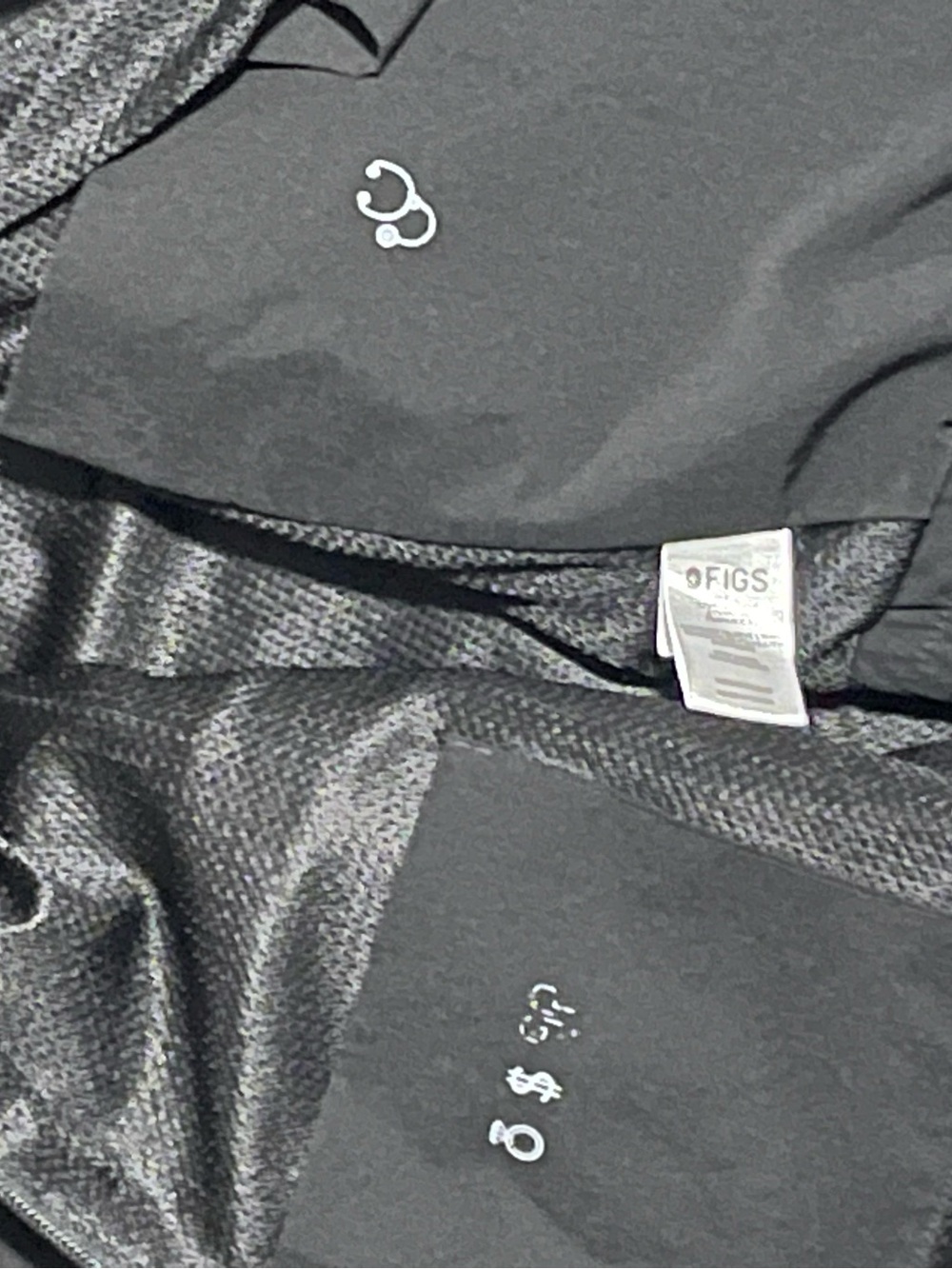 Figs Belleri Scrub Jacket Size Medium Black - Picture 4 of 7